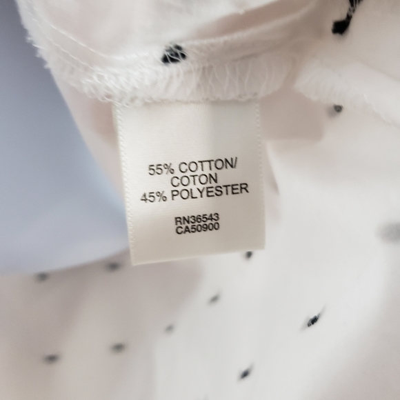 NWT Van Heusen white embroidered bow blouse top Womens Medium - Picture 5 of 6